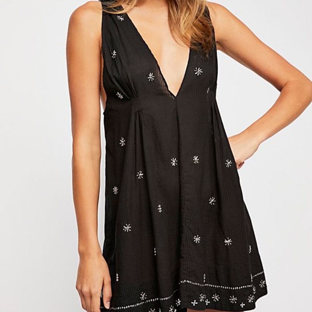 Free People Crushin On You Embellished Mini Dress